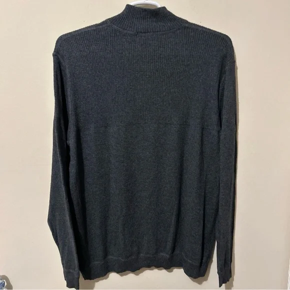 Raffi Button Henley Sweater Men’s XL/54 Gray Cashmere Wool Cotton Quiet - Picture 2 of 10